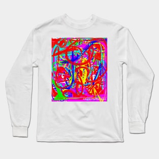 Graffiti Abstract Mod Pop Art Design Long Sleeve T-Shirt